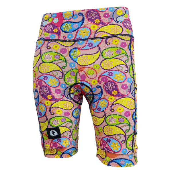 High Waist Ladies Cycling Shorts Paisley Funky Pants