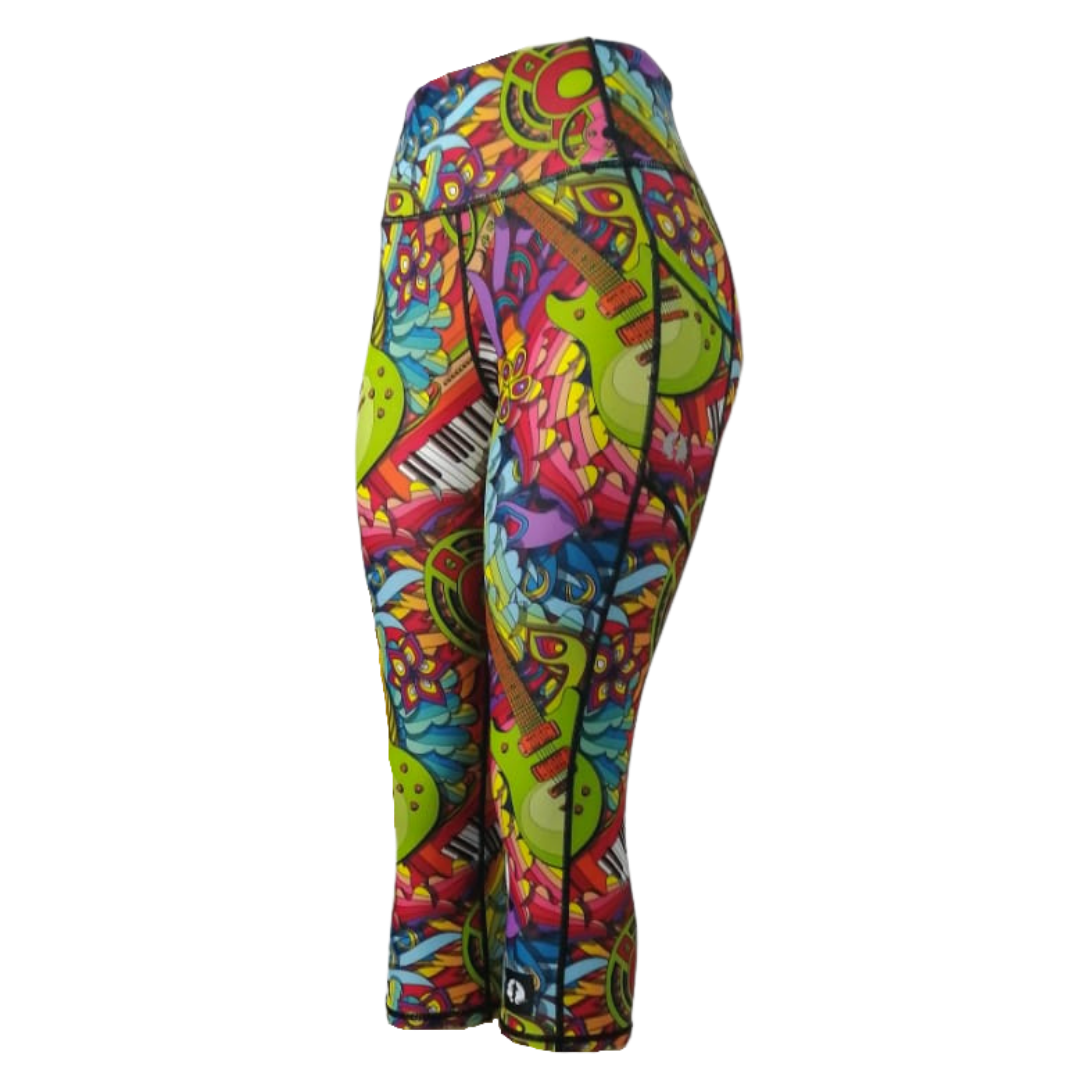 High Waist 3 4 Leggings Funky Pants